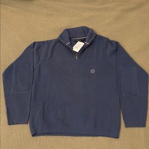 Men's Blue Half-Zip Sweater